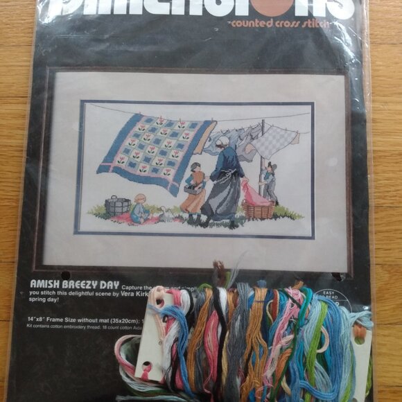 Vintage Amish Playtime & Breezy Day Counted Cross Stitch Charts by Dimensions US - Picture 4 of 14